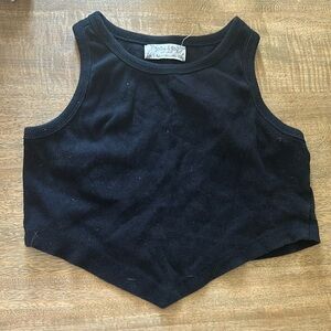 Black bandana style crop top